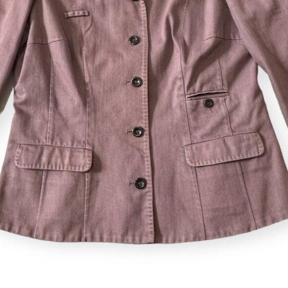 Miu Miu Archival Denim Squad Utility Jacket Garment-Dyed Mauve IT 44 - Picture 9 of 15